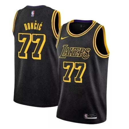 Unisex Los Angeles Lakers Luka Doncic Jordan Brand Black Swingman Jersey - Statement Edition